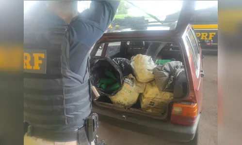 PRF apreende 134 Kg de maconha em Jandaia do Sul; Vídeo