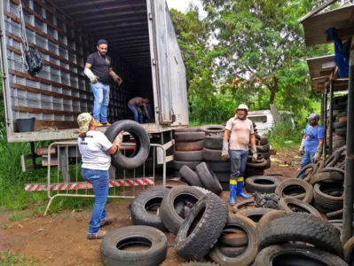Faxinal recicla 11 toneladas de pneus inservíveis