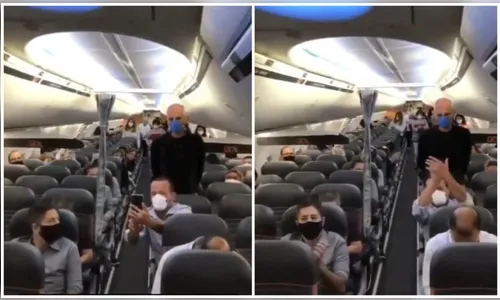 Comandante de voo é aplaudida ao anunciar transporte de carga da vacina contra a covid-19