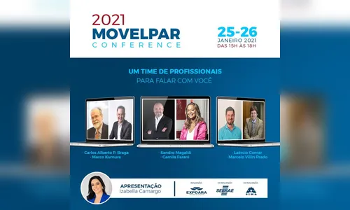 Primeiro evento da Movelpar 2021 será na próxima semana, dias 25 e 26 de janeiro