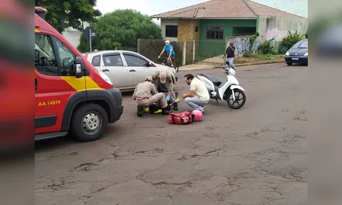 Mulher de 32 anos fica ferida em acidente de trânsito; vídeo