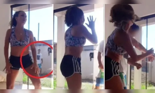 Enfermeira é surpreendida por desconhecido enquanto dançava em casa; Veja