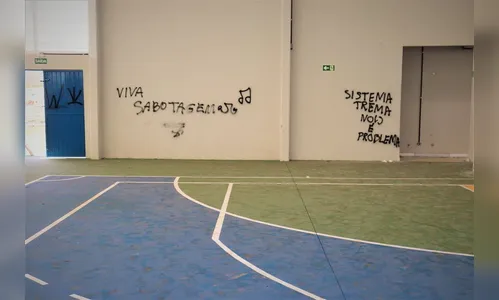 Ginásio do Araucária é alvo de vandalismo antes de ser inaugurado