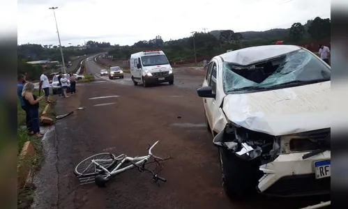 Ciclista morre após colidir com carro na PR-466