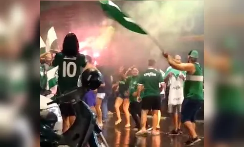 Palmeirenses da região comemoram vitória contra o Santos; Veja