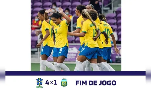 Seleção brasileira feminina de futebol derrota Argentina