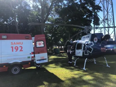 Vítima foi transferida de helicóptero para o HUOP 