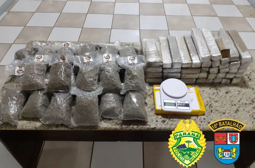 PM apreende mais de 32Kg de maconha e skunk do 'seu madruga'