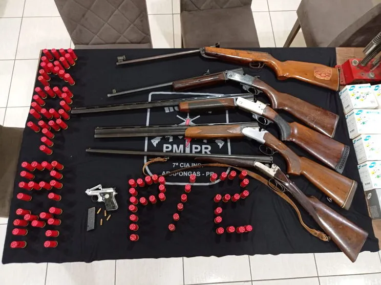 PM realiza grande apreensão de armas e munições; Vídeo