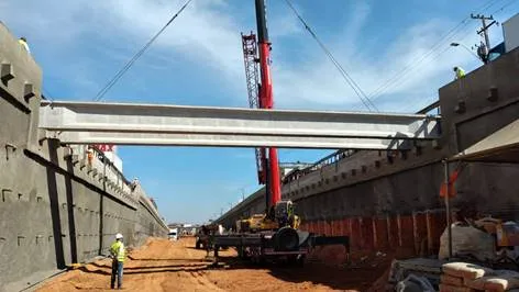 Vigas do viaduto do km 173 foram lançadas entre terça e quarta-feira, com interdições parciais no tráfego.