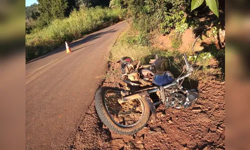 Acidente entre moto e caminhão é registrado em Ivaiporã