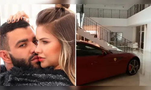 Andressa Suita mostra carro no meio da mansão de Gusttavo Lima
