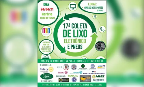 Arapongas realiza 17ª Coleta de lixo eletrônico