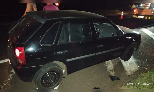 Carro invade local de atendimento de acidente na BR 369