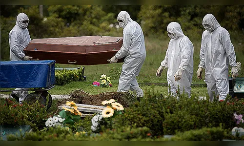 Com média de 2.255 mortes por covid, Brasil bate recorde