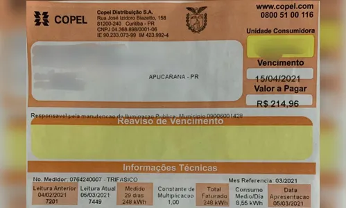 Copel pede aumento de 9,67% na tarifa de energia elétrica