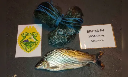 Polícia Ambiental prende dois no Rio Ivaí e apreende redes