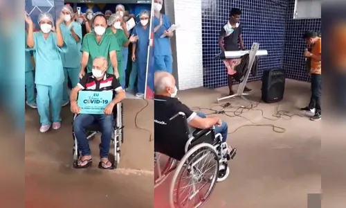 Filho cumpre promessa e canta forró na alta do pai; veja