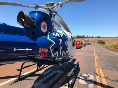 Grave acidente mobiliza helicóptero do Samu na BR 369