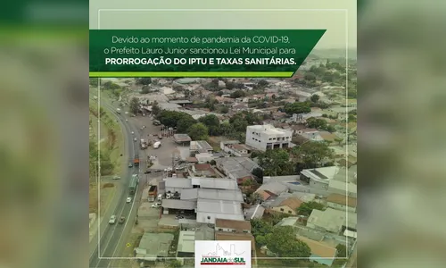 Jandaia do Sul prorroga pagamento do IPTU