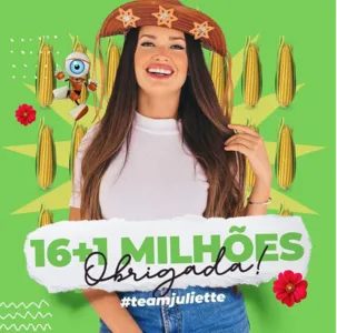 Juliette bate 17 milhões no Instagram e manda indireta