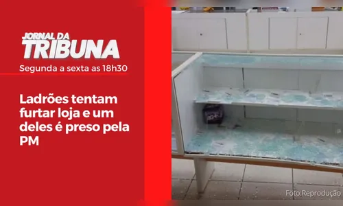 Ladrões tentam furtar loja e um deles é preso pela PM