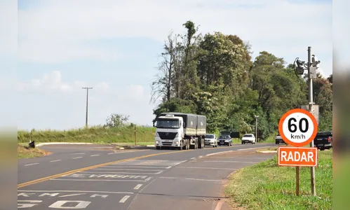 Trevo de acesso a Ivaiporã na PR-466 ganha radar eletrônico