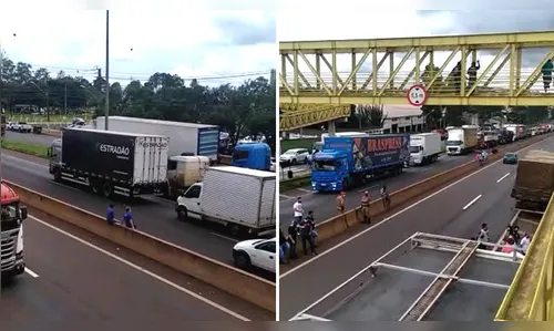 Manifestantes fecham acesso de caminhões ao pool de combustíveis