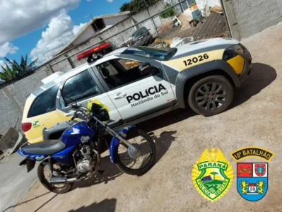 PM apreende moto após condutor fugir de abordagem