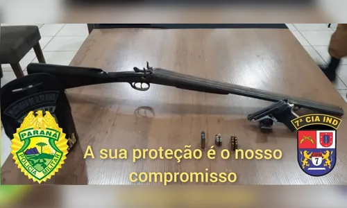 Pai e filho são presos por porte ilegal de arma de fogo