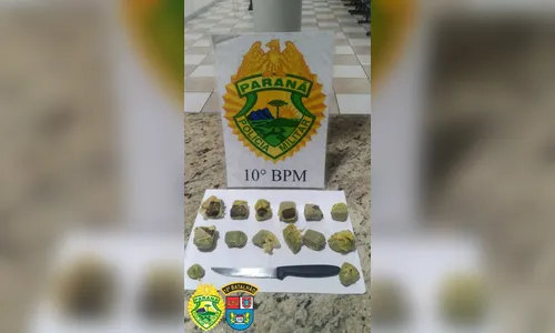 Polícia Militar prende dois suspeitos com 14 porções de maconha