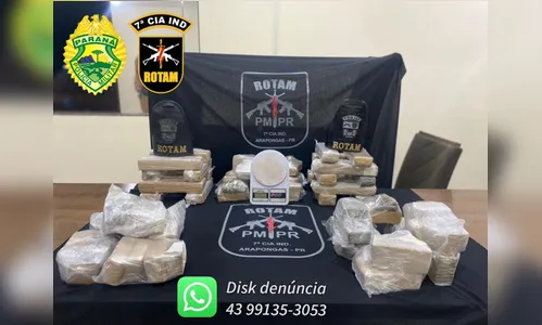 Rotam de Arapongas apreende 28 quilos de maconha