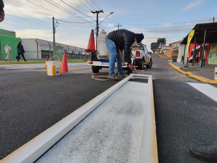 Faixa elevada é instalada para usuários do Cisvir