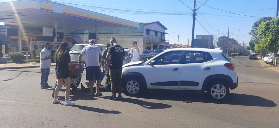 Motociclista fica ferido em acidente no Jardim Ponta Grossa