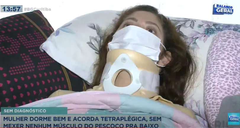 Mulher deita para dormir e acorda sem os movimentos do corpo