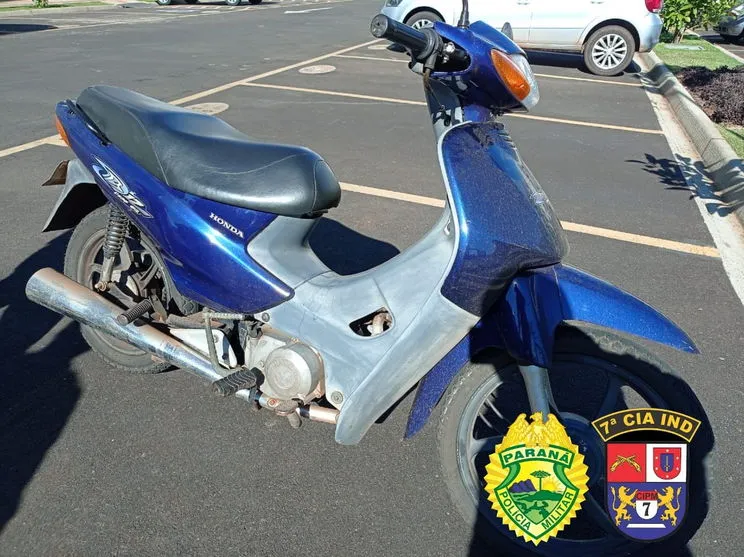 PM recupera motocicleta furtada; um menor foi apreendido