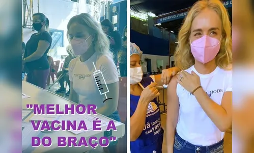 Angélica é vacinada no Rio de Janeiro: 