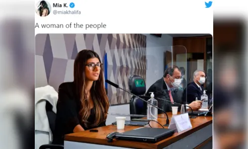 Atriz pornô posta foto editada com Renan e Omar Aziz