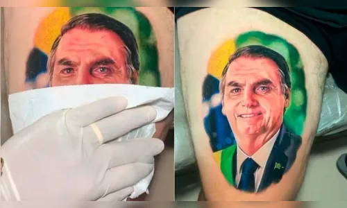 Bolsonarista viraliza na web após tatuar rosto de presidente