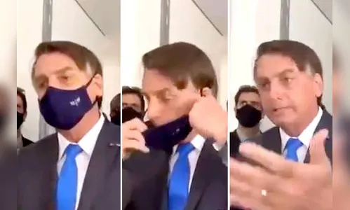 Bolsonaro se irrita com repórter e a manda calar a boca