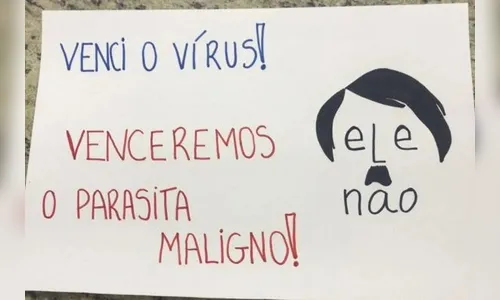 Casal é vacinado após guardar cartaz de críticas a Bolsonaro