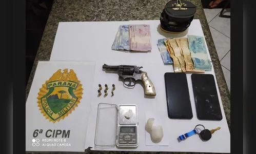 ROTAM apreende arma de fogo e cocaína em São João do Ivaí