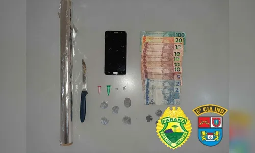 PM de Jardim Alegre apreende drogas com suspeito de tráfico