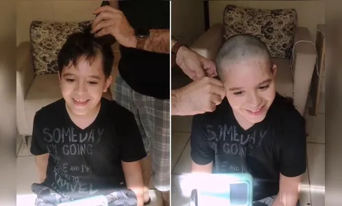 Emocionante: menino raspa cabelo em apoio a amigo com câncer
