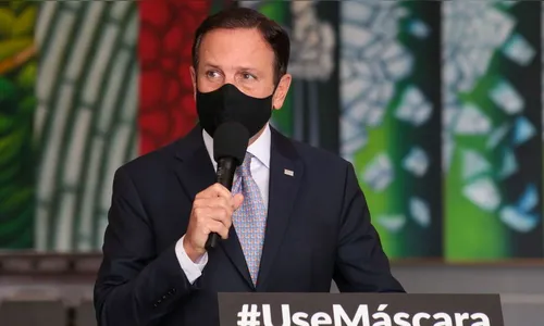 “Estou bem porque tomei as duas doses da vacina”, diz Doria