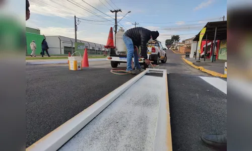 Faixa elevada é instalada para usuários do Cisvir