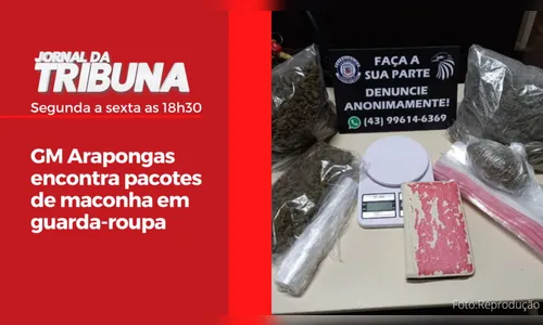 GM Arapongas encontra pacotes de maconha em guarda-roupa