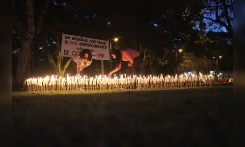 Grupo araponguense presta homenagem às vítimas da Covid-19