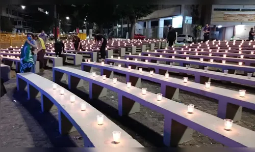 Moradores de Londrina realizam homenagem às vítimas da covid
