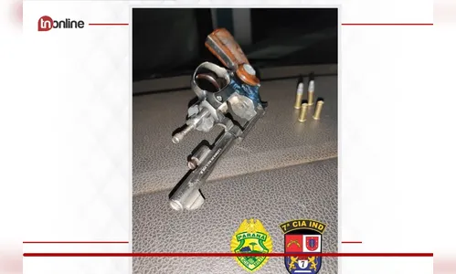 PM realiza prisão de homem por porte e disparo de arma